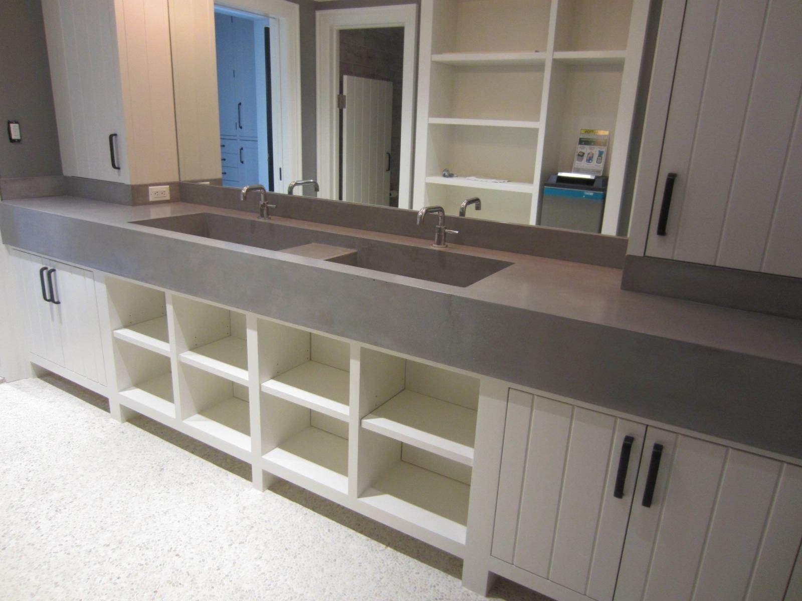 Concrete bathroom vanity