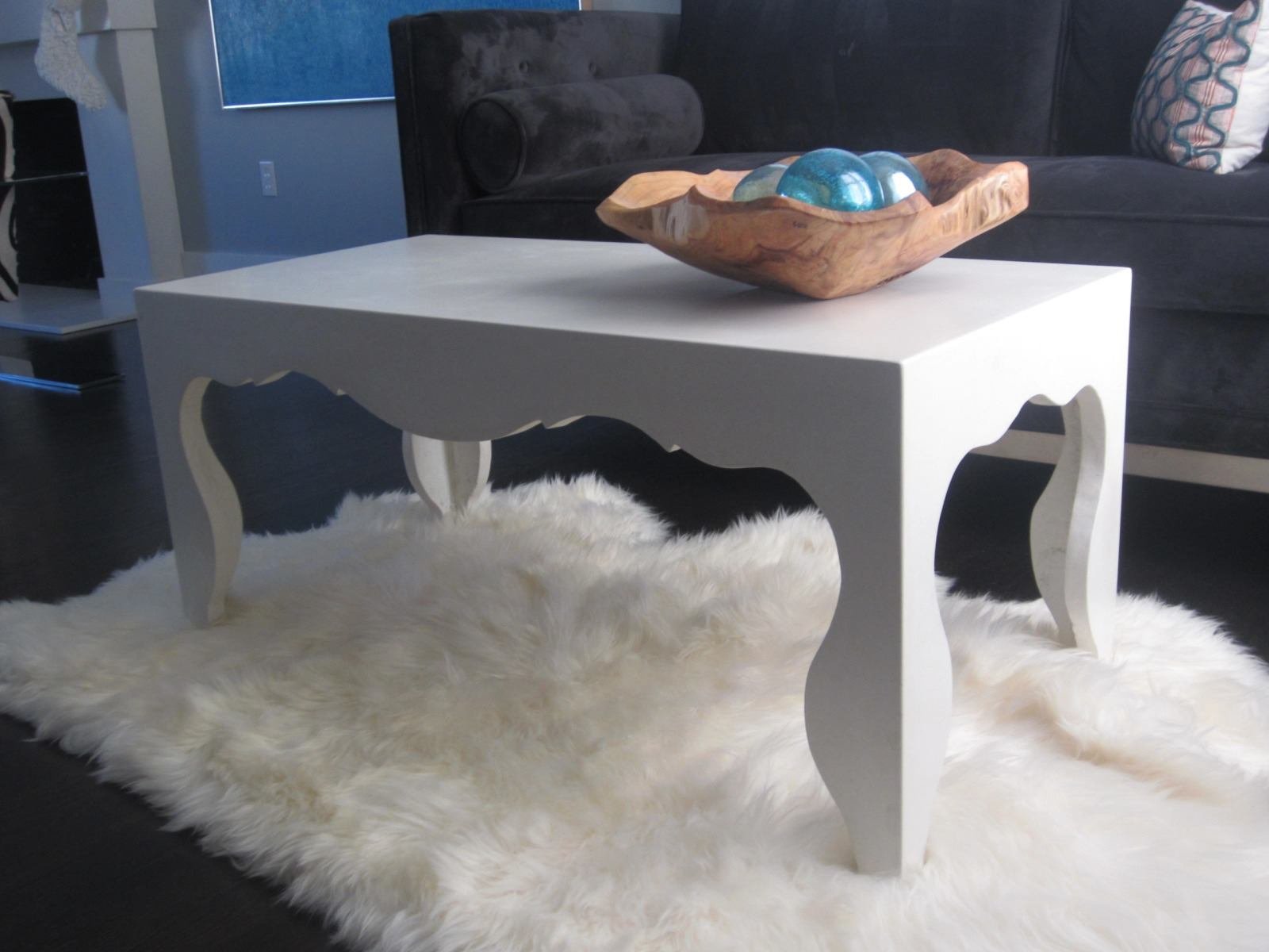 Concrete furniture table